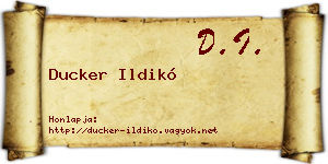 Ducker Ildikó névjegykártya